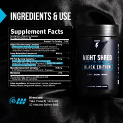 Night Shred Black -Peak Wellness Shop NightShredBlack SFP